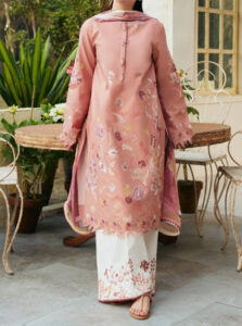 TEGA S684- EMBROIDERED 3PC LAWN DRESS WITH DIGITAL PRINTED MUNAR DUPATTA.