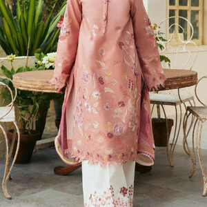 TEGA S684- EMBROIDERED 3PC LAWN DRESS WITH DIGITAL PRINTED MUNAR DUPATTA.