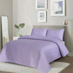 TEGA D947 - REACTIVE COTTON SATIN QUALITY KING SIZE BED SHEET WITH 2 PILLOW COVERS.