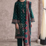 TEGA 3PC Un stitched Lawn Embroidered Shirt with Printed Lawn Dupatta - RZ1059