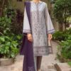 3PC Lawn Embroidered Shirt with Bamber Chiffon Embroidered Dupatta and Lawn Trousers - RG0720