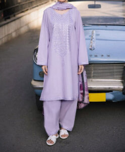 GRACE S703-EMBROIDERED 3 PC LAWN DRESS WITH DIGITAL PRINTED MUNAR DUPATTA.