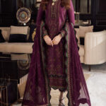TEGA S701-EMBROIDERED 3 PC LAWN DRESS WITH EMBROIDERED CHIFFON DUPATTA.