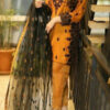 TEGA S694-EMBROIDERED 3PC LAWN DRESS WITH EMBROIDERED ORGANZA DUPATTA.