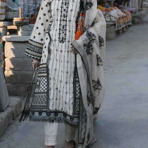 TEGA S693-EMBROIDERED 3PC LAWN DRESS WITH EMBROIDERED ORGANZA DUPATTA.