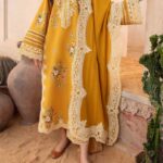 TEGA S679-EMBROIDERED 3PC LAWN DRESS WITH EMBROIDERED CHIFFON DUPATTA.