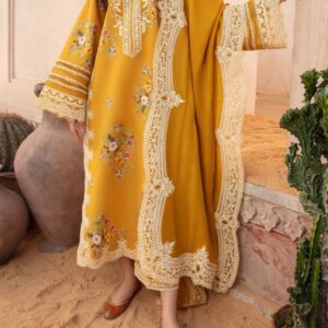 TEGA S679-EMBROIDERED 3PC LAWN DRESS WITH EMBROIDERED CHIFFON DUPATTA.