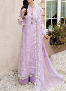TEGA S676-EMBROIDERED 3PC LAWN DRESS WITH EMBROIDERED ORGANZA DUPATTA.