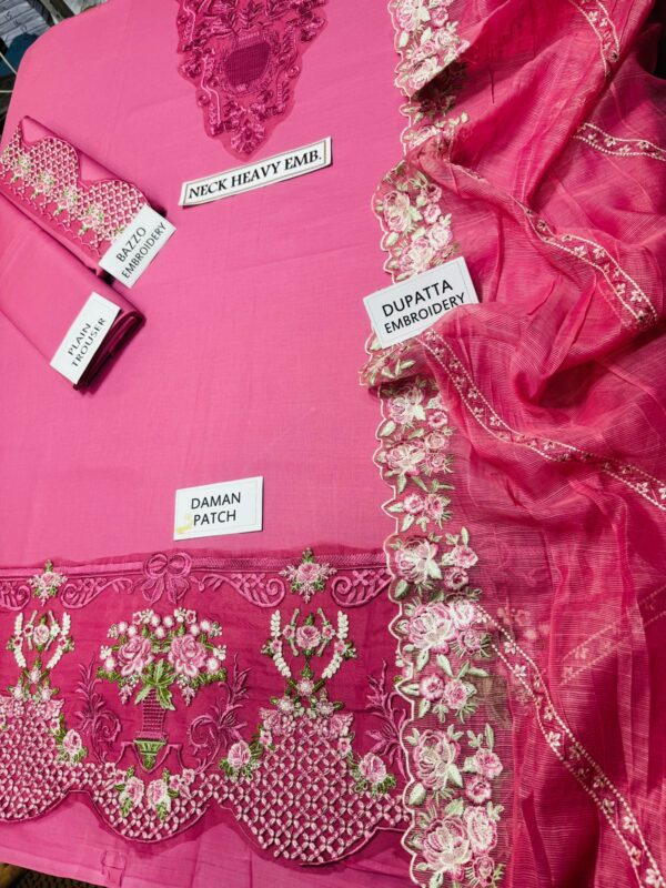 TEGA S657-EMBROIDERED 3PC LAWN WITH EMBROIDERED MUNAR DUPATTA