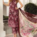 TEGA S631-EMBROIDERED 3PC LAWN DRESS WITH PRINTED SILK DUPATTA.