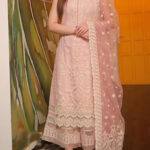 TEGA S627-EMBROIDERED 3PC LAWN DRESS WITH EMBROIDERED ORGANZA DUPATTA.