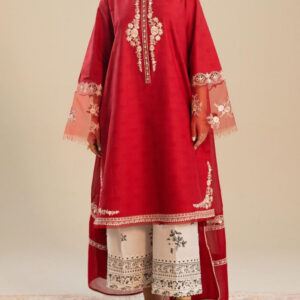 TEGA S702-EMBROIDERED 3 PC LAWN DRESS WITH EMBROIDERED CHIFFON DUPATTA.
