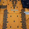 TEGA S694-EMBROIDERED 3PC LAWN DRESS WITH EMBROIDERED ORGANZA DUPATTA.