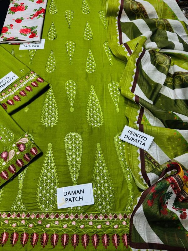 TEGA S660-EMBROIDERED 3PC LAWN WITH PRINTED MUNAR DUPATTA.