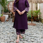 TEGA S692-EMBROIDERED 2 PC LAWN DRESS.