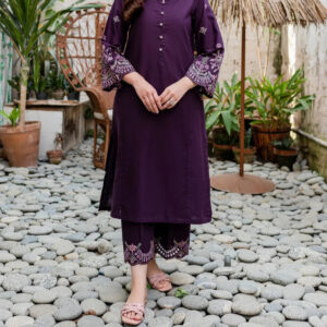 TEGA S692-EMBROIDERED 2 PC LAWN DRESS.