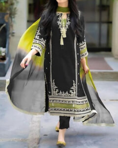 TEGA S686-EMBROIDERED 3PC LAWN DRESS WITH EMBROIDERED CHIFFON DUPATTA