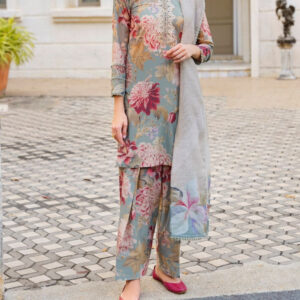 TEGA S700-DIGITAL PRINTED 3 PC PRINTED LAWN DRESS WITH DIGITAL PRINTED LAWN DUPATTA.