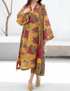 TEGA S681-PRINTED 3PC LAWN DRESS WITH DIGITAL PRINTED COTTON NET DUPATTA.
