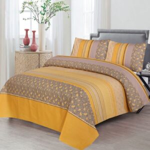 TEGA D353-COTTON PC KING SIZE BED SHEET WITH 2 PILLOW COVERS.