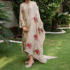 TEGA S685-EMBROIDERED 3PC LAWN DRESS WITH EMBROIDERED CHIFFON DUPATTA.