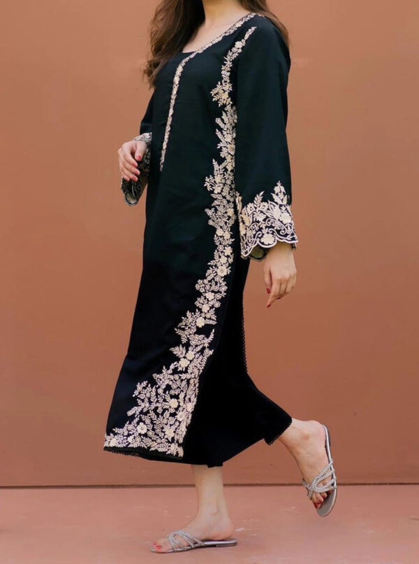 TEGA S691-EMBROIDERED 2 PC LAWN DRESS.