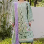 Embroidered Cutwork lawn Airjet Front